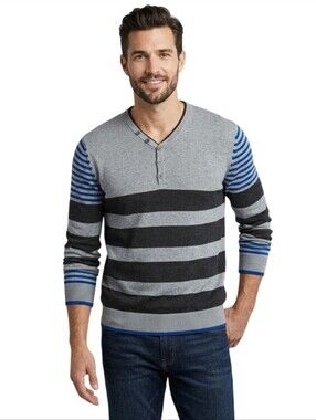 INC International Concept NWT Striped Sustainable Lightweight Sweater Size L